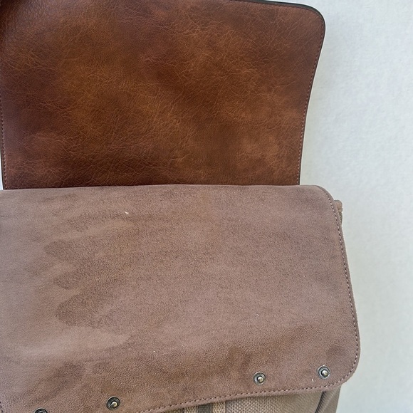 New AUTHENTIC GUESS Cargo /Military Leather Backpack - Picture 5 of 15